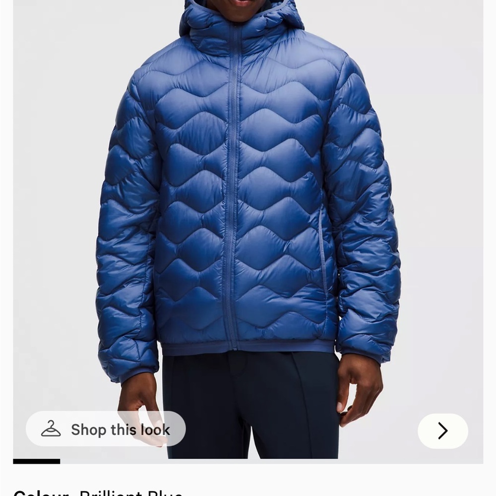 lululemon athletica Brilliant Blue Puffer Jacket